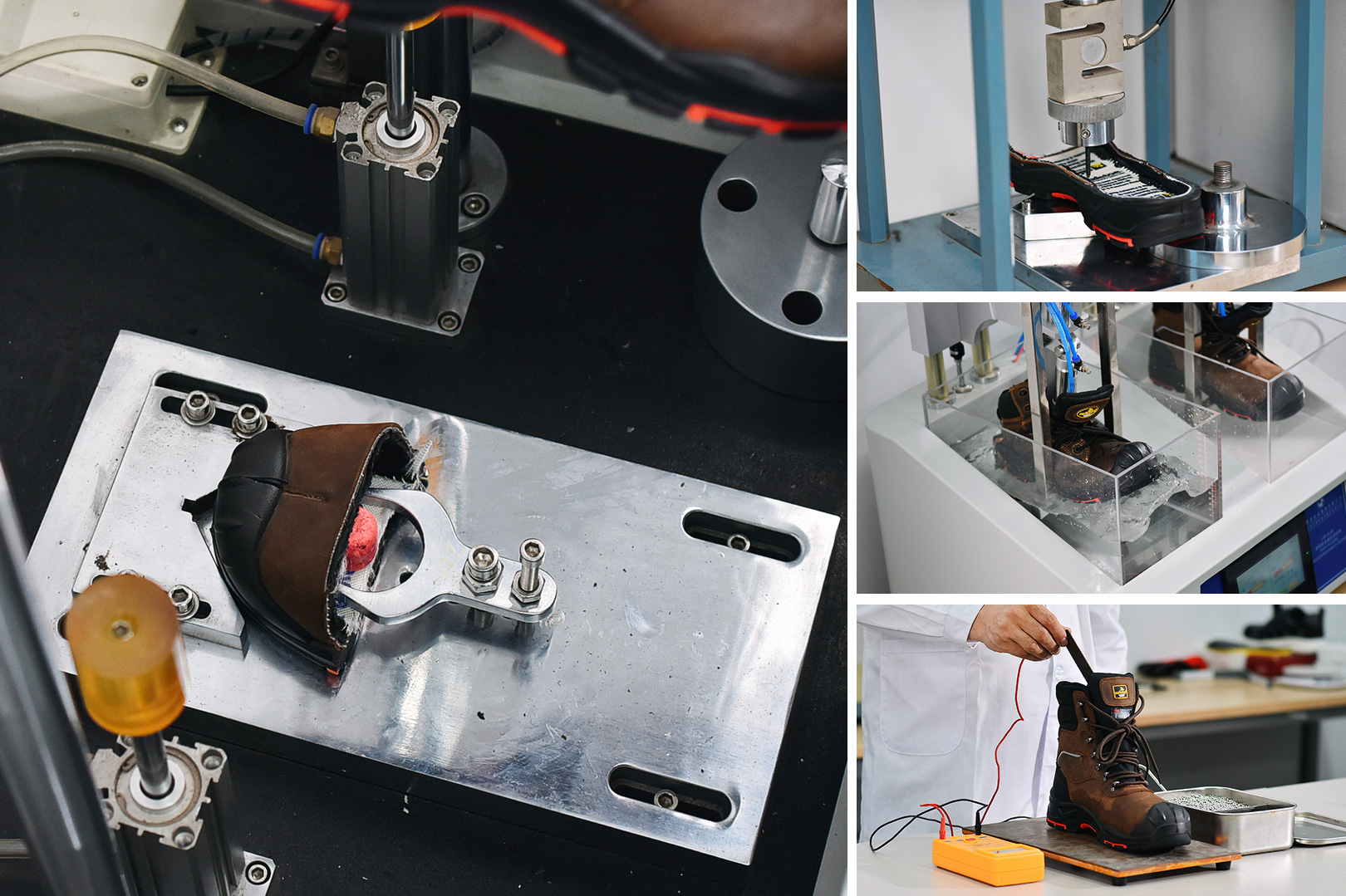 Laboratorio di test sulle calzature di sicurezza Safetoe per la verifica delle prestazioni del prodotto