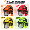 Casco di sicurezza forestale con visiera in rete e paraorecchie M-5009