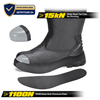 Stivali antinfortunistici Rigger in pelle nera con punta in acciaio | H-9430