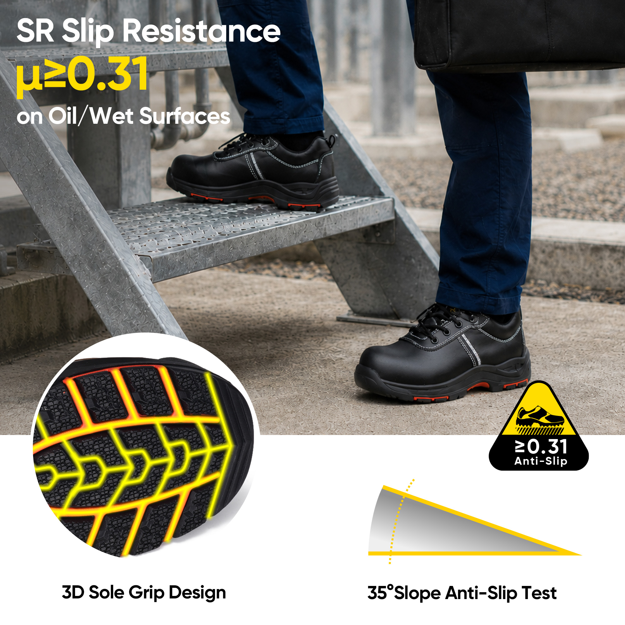 Scarpe antinfortunistiche elettriche leggere EH | Punta in composito L-7536EH