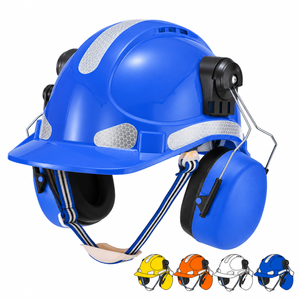 Casco di sicurezza da cantiere con paraorecchie W-018EM