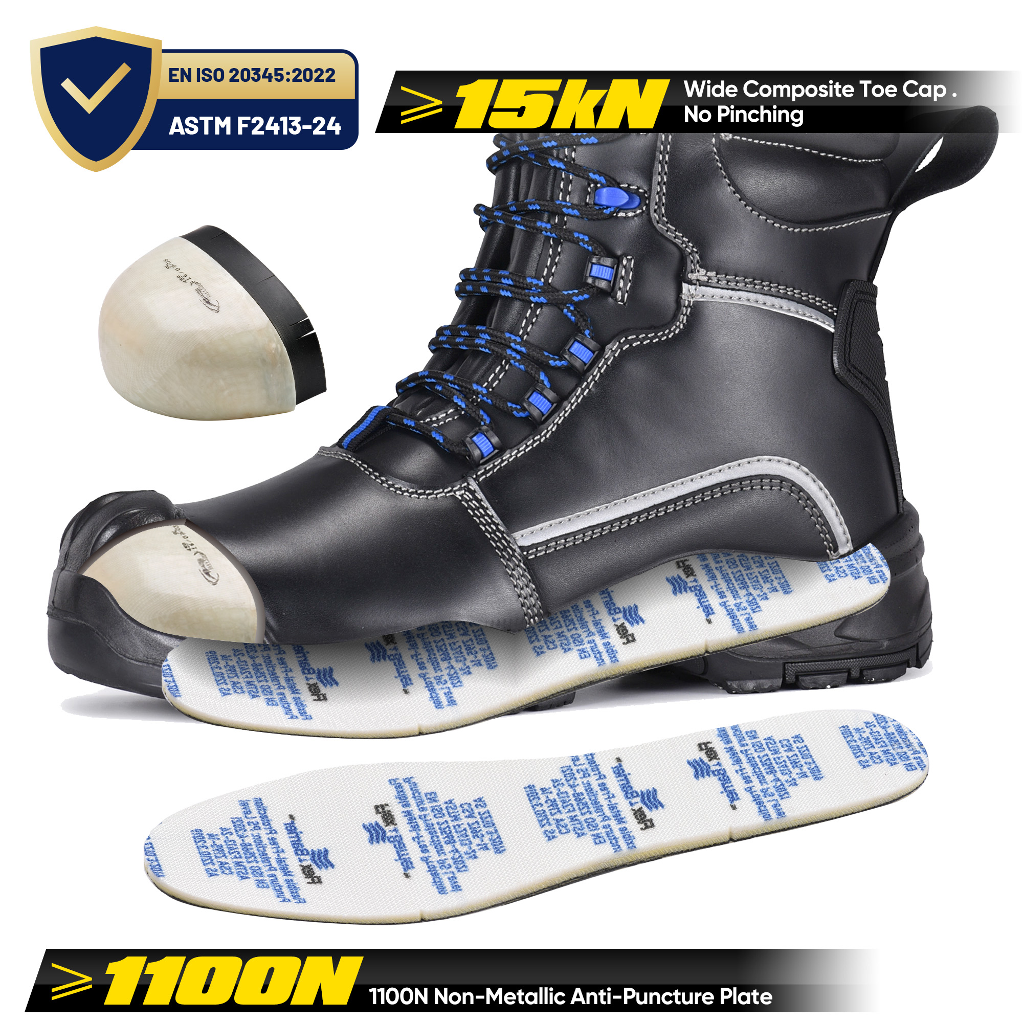 Stivali da lavoro invernali estremi impermeabili Fodera in lana naturale Suola antiscivolo Ice-Grip H-9550 IceShield Pro