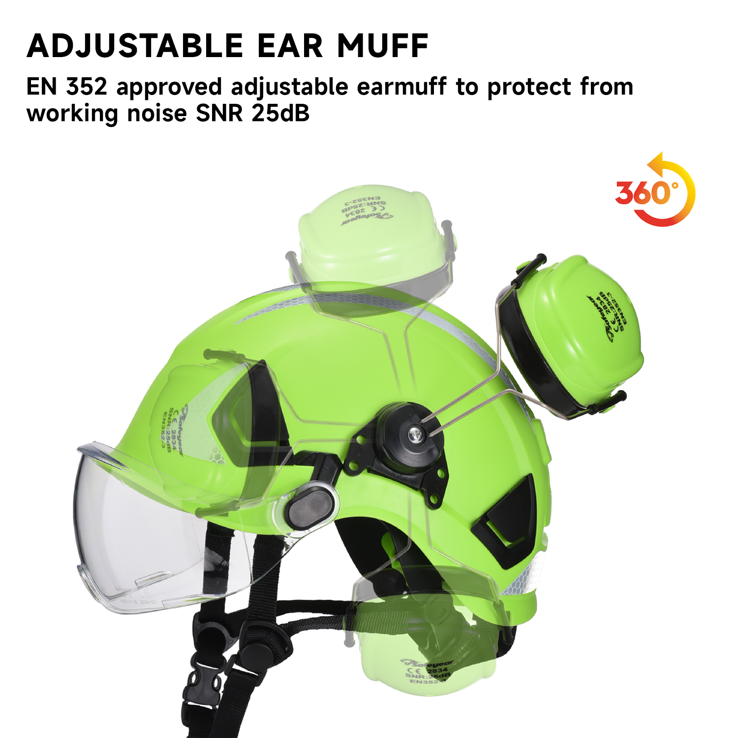 Casco di sicurezza forestale con visiera e paraorecchie M-5018