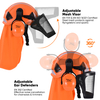 Casco di sicurezza con visiera e protezione antirumore M-5017 Arancione