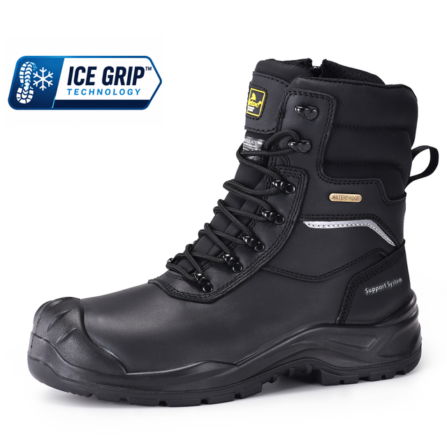 Stivali di sicurezza IceGrip per freddo estremo con isolamento da 400 g e cerniera impermeabile | H-9552 IceGrip