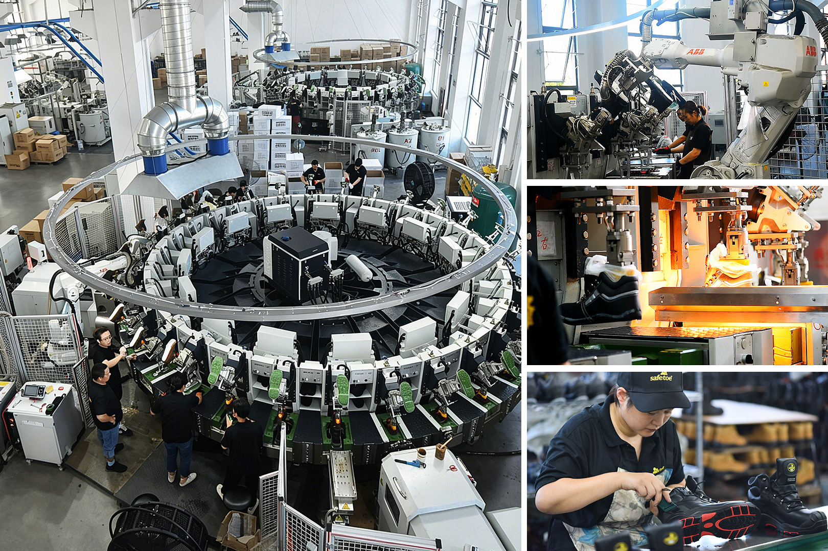 Linea di produzione di calzature di sicurezza Safetoe con processi di produzione professionali