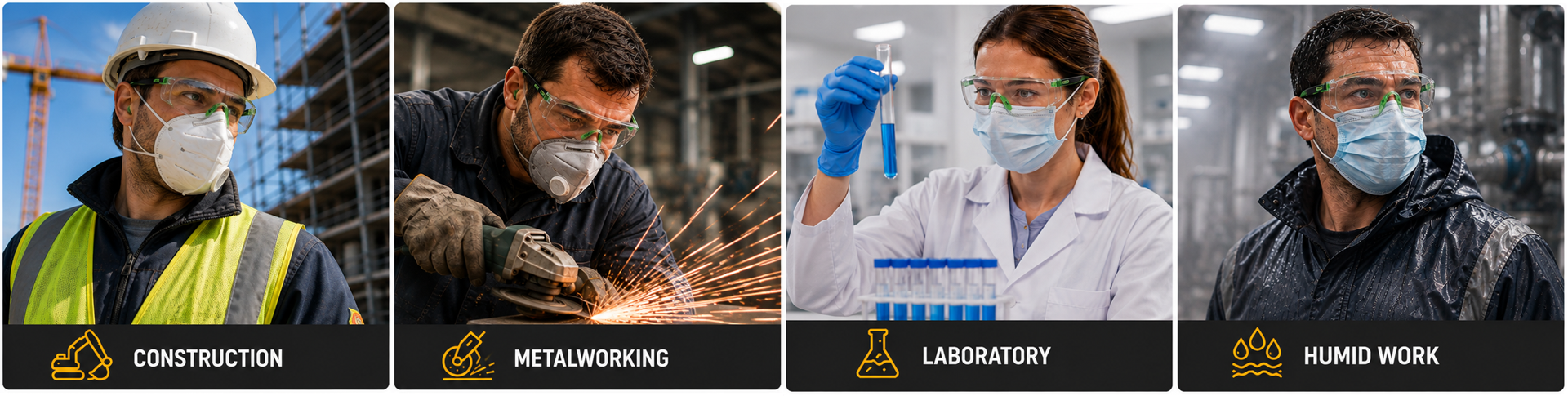 Occhiali di sicurezza antiappannamento per lavori industriali