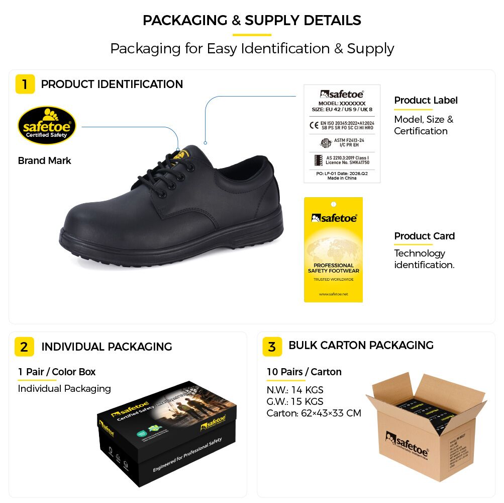 Scarpe da lavoro antinfortunistiche per ingegneri - Immagine del prodotto a quattro visualizzazioni