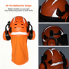 Casco di sicurezza con visiera e protezione antirumore M-5017 Arancione