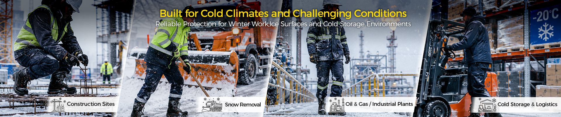 Winter Safety Boots for Cold Weather and Cold Storage Workplaces | Safetoe Stivali di sicurezza invernali per lavori con clima freddo, destinati a lavoratori in ambienti invernali estremi, minerari, celle frigorifere e logistici
