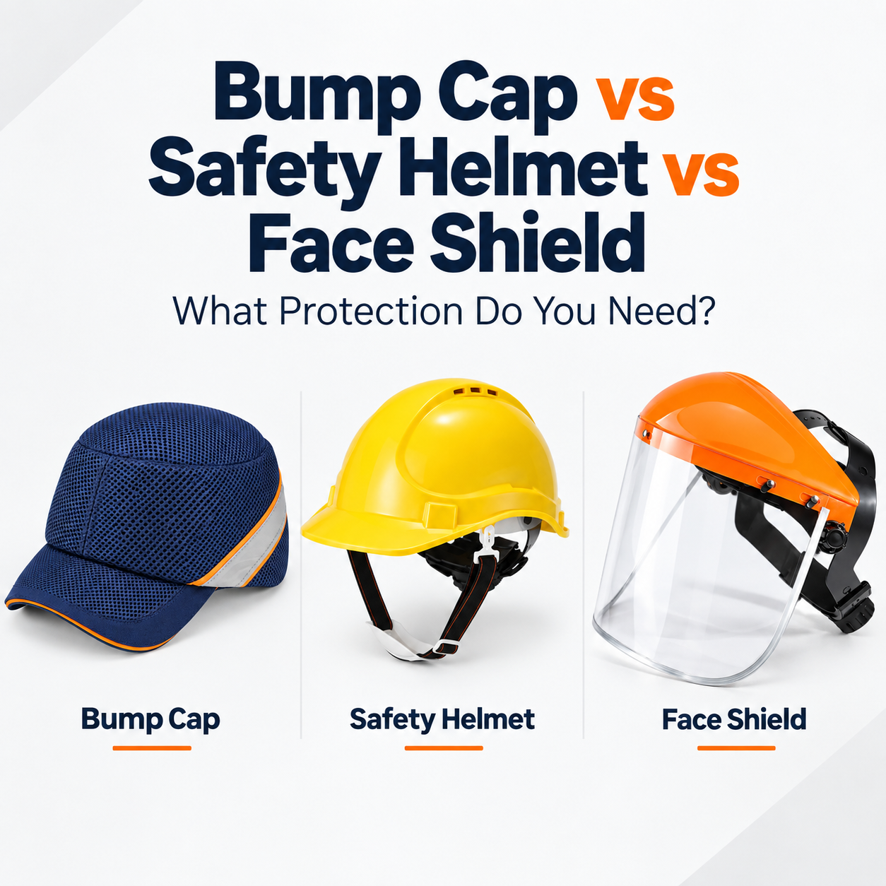 Berretto antiurto vs casco di sicurezza vs visiera: di quale protezione hai bisogno?