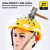Casco di sicurezza ventilato ad alta visibilità con strisce riflettenti