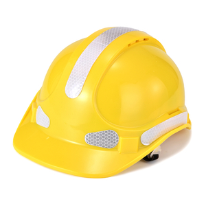 Casco di sicurezza ventilato ad alta visibilità con strisce riflettenti