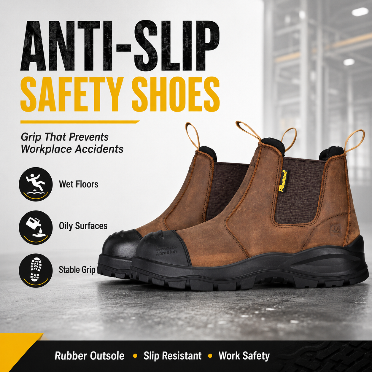 Non ti mancano le scarpe antinfortunistiche: ti manca una vera protezione antiscivolo