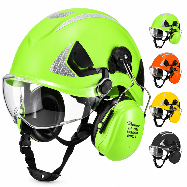 Casco di sicurezza forestale con visiera e paraorecchie M-5018