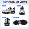Scarpe antinfortunistiche QuickDial dal design sportivo, punta in alluminio S1P e antiscivolo per operatori logistici L-7601 Grigio