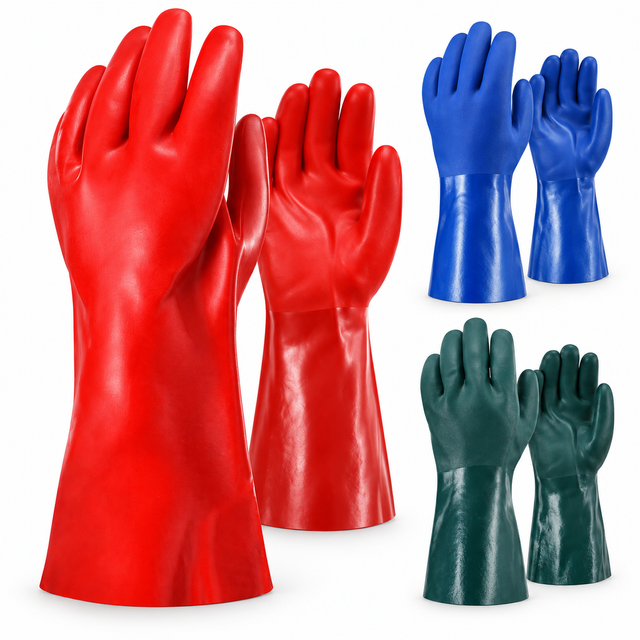 Guanti in PVC resistenti agli agenti chimici GSP0211R