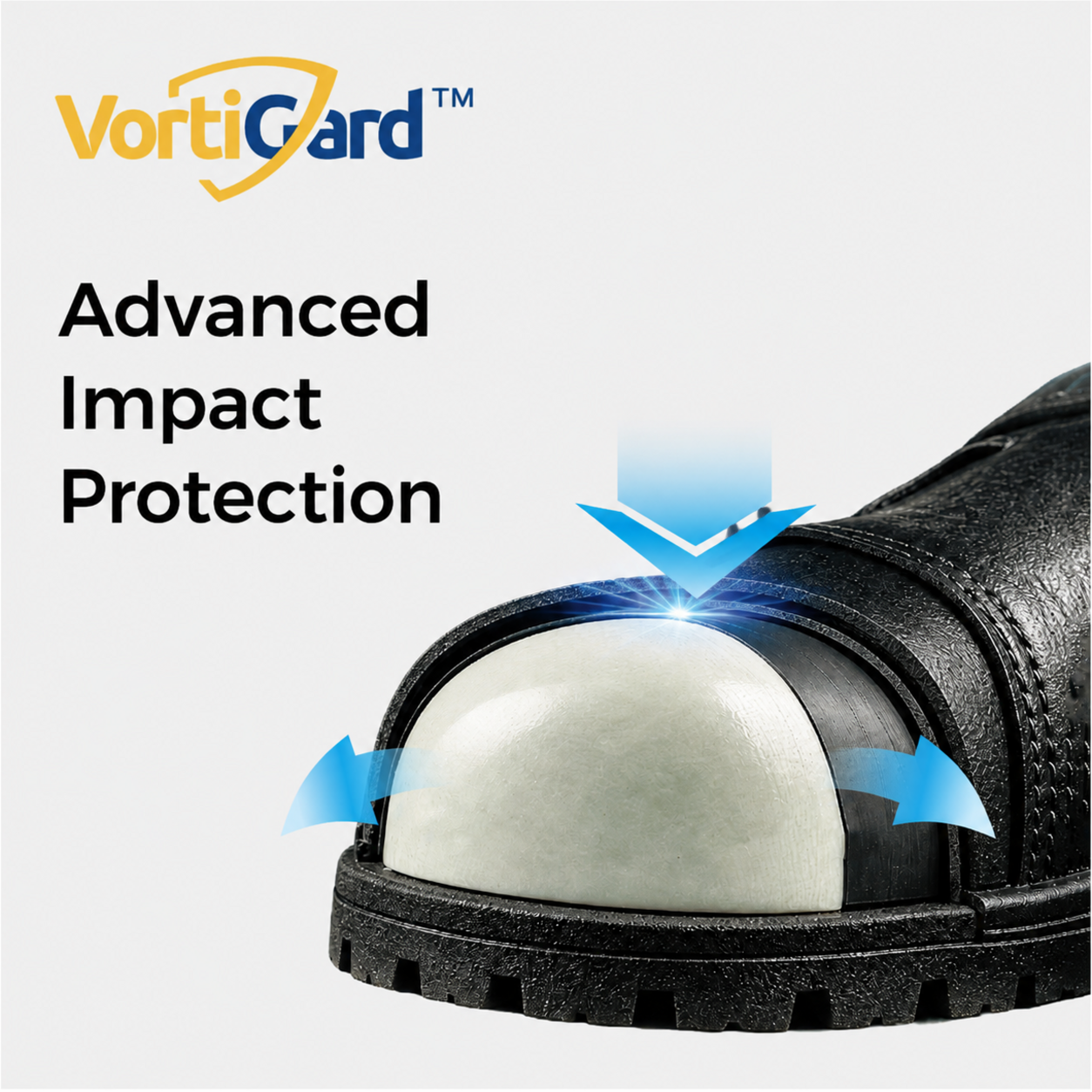 Punta di sicurezza composita VortiGard™ che fornisce protezione avanzata dagli impatti