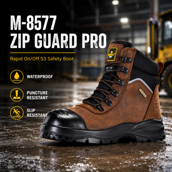 M-8577 Zip Guard Pro: lo stivale di sicurezza con cerniera S3 costruito per la vera efficienza