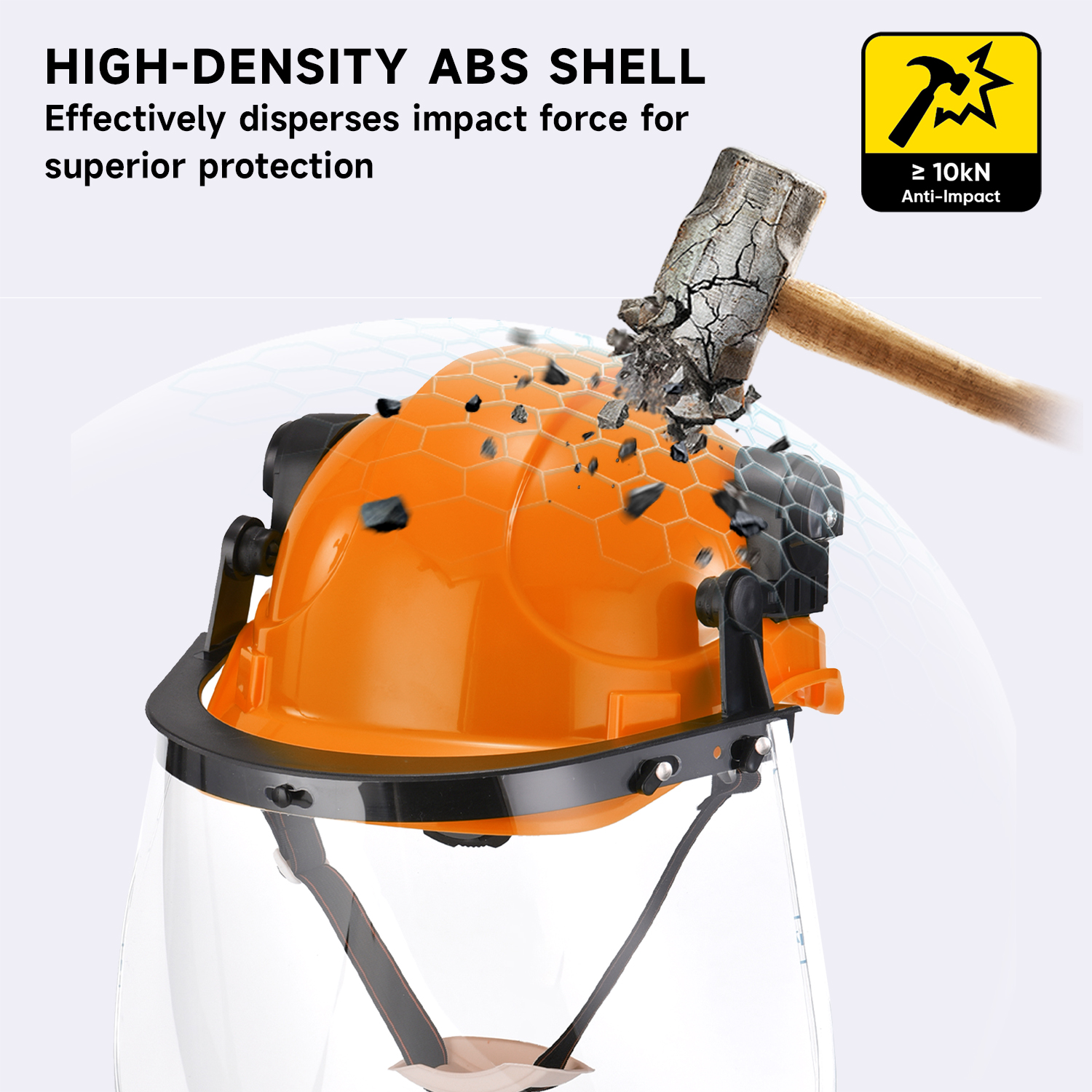 Casco di sicurezza ventilato con visiera W-018V
