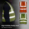 Gilet di sicurezza riflettente ad alta visibilità giallo e arancione | Gilet da lavoro leggero EN ISO 20471